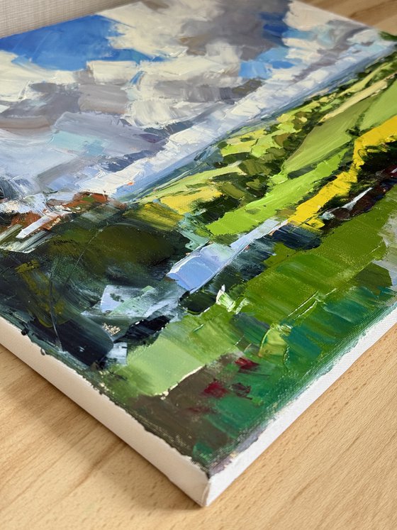 Fields Under Flying Clouds