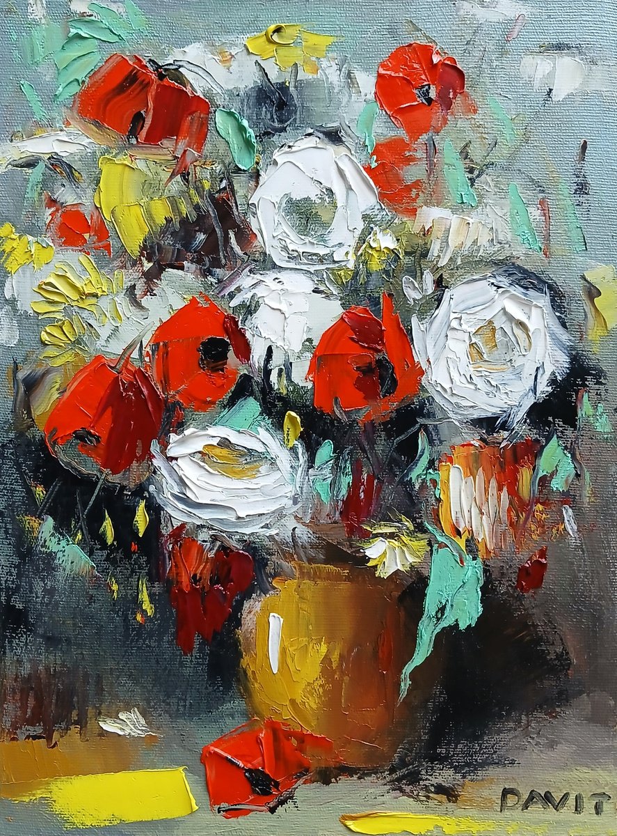 Floral Energy By Davit Arstamyan, 12 X 16, Artwork For Sale On Artfinder