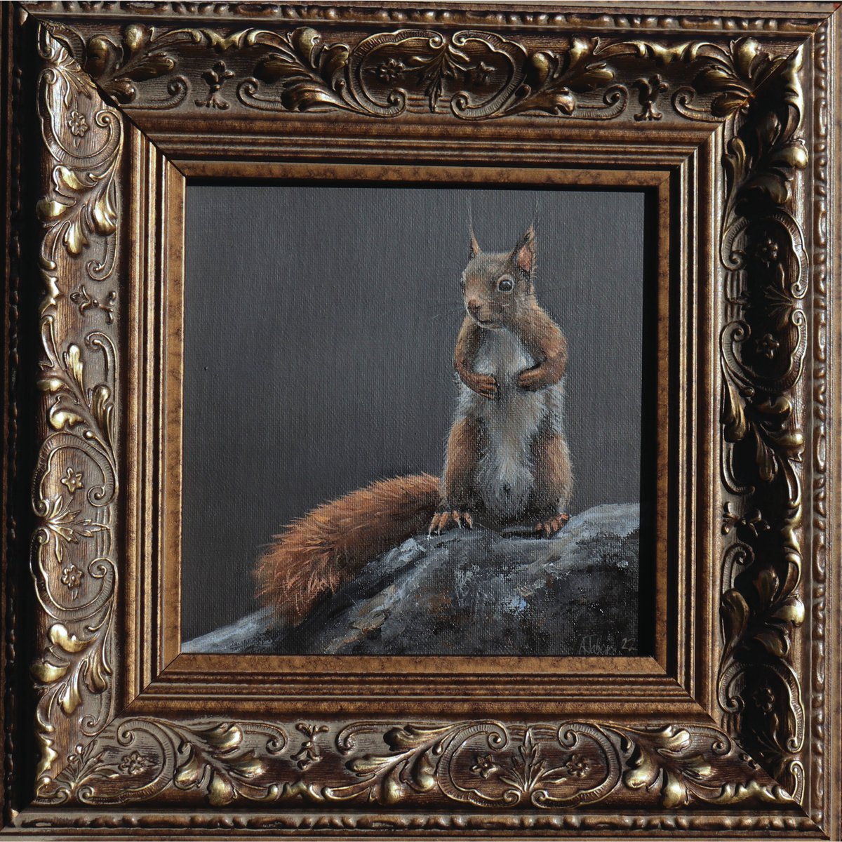 Squirrel 2 Painting by Alex Jabore