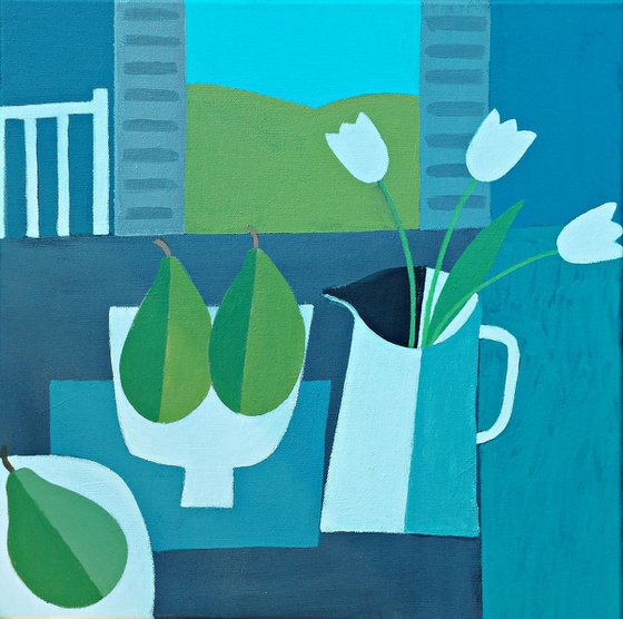 Still Life with 3 Pears III