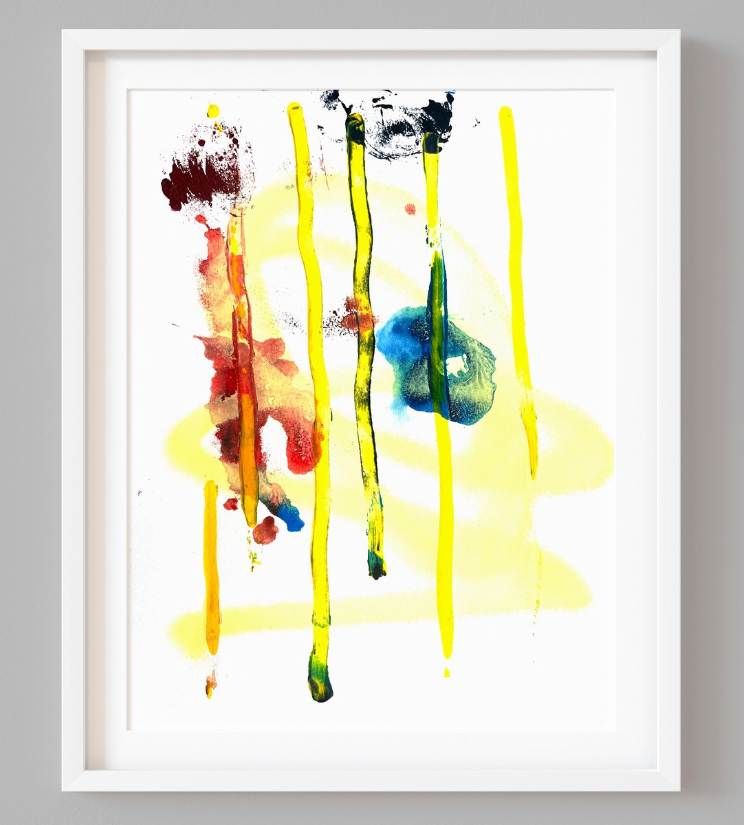 Abstract Painting By Evgenia Makarova, 8 X 11, Abstract Composition Si7, Original Artwork