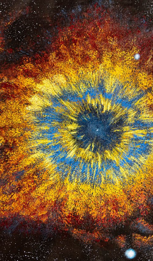 Snail Nebula Vibrant Abstract by Rimma Savina