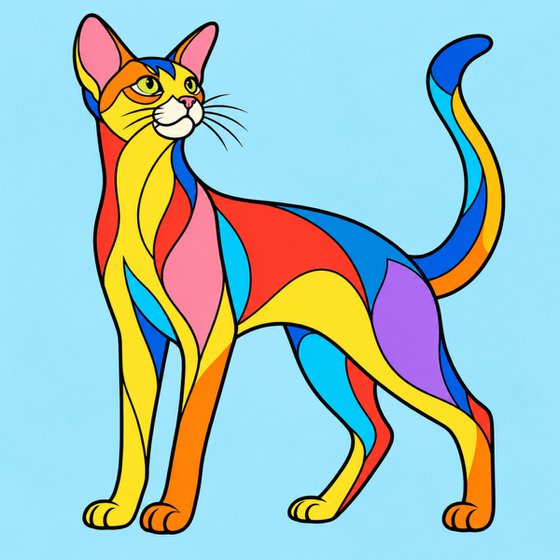 Colorful Abyssinian Cat #18