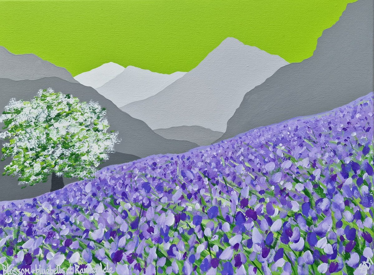 Blossom & bluebells at Rannerdale, The Lake District by Sam Martin