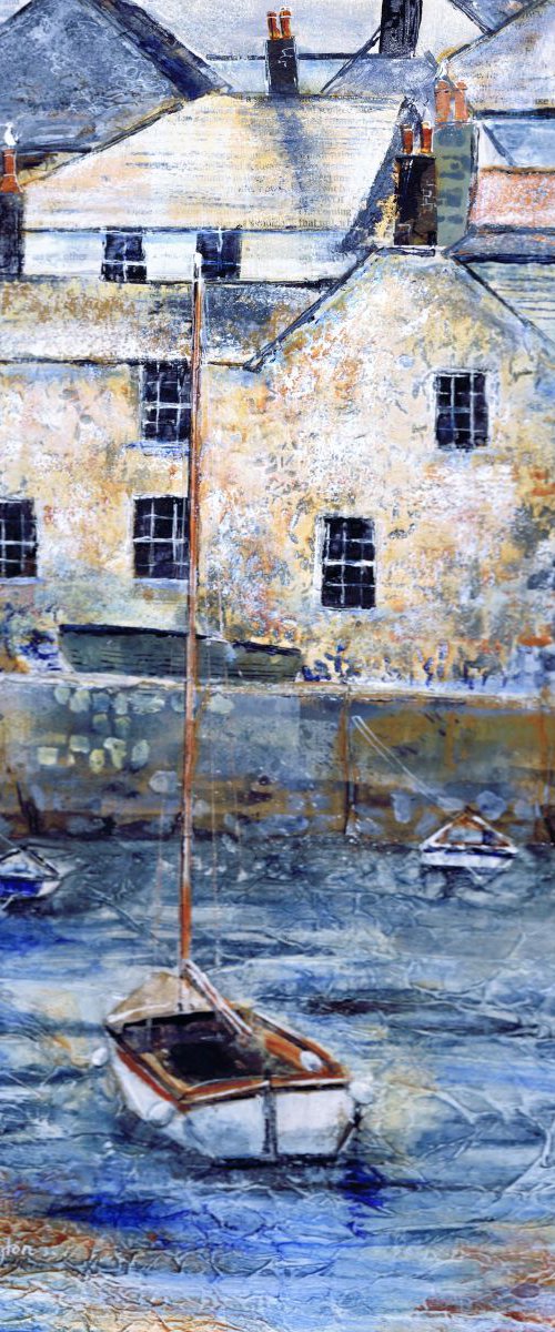 Mousehole Harbour- Cornish Harbour (framed) by Michele Wallington