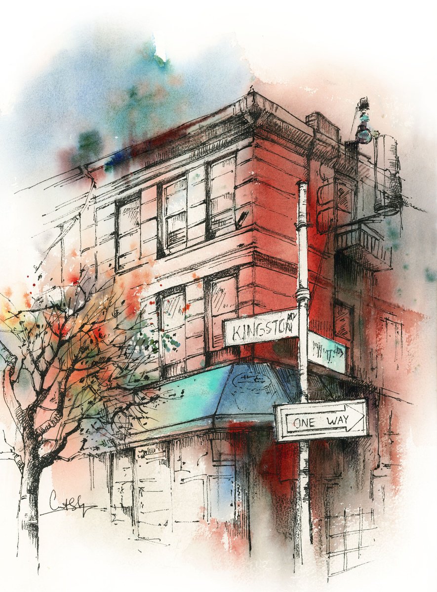 Impressionistic Cityscapes Painting By Sophie Rodionov, 12 X 16", Brooklyn, Original Artwork