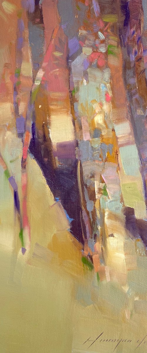 Trees, Original oil painting, Handmade artwork, One of a kind by Vahe Yeremyan