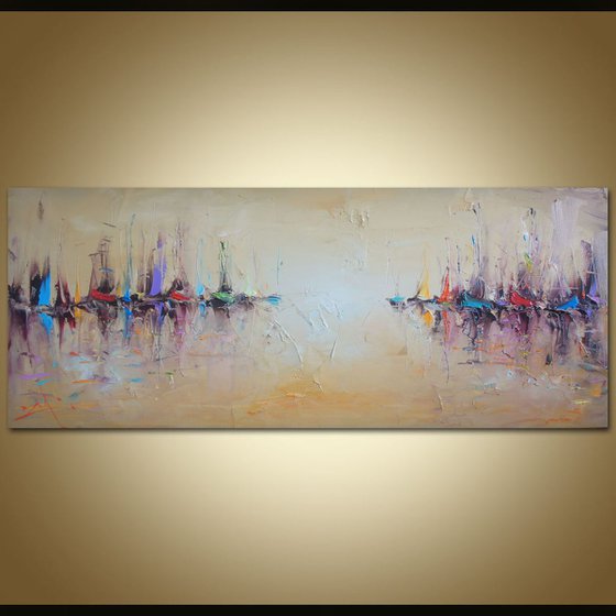 Abstract sea, Abstract Oil Painting on Canvas