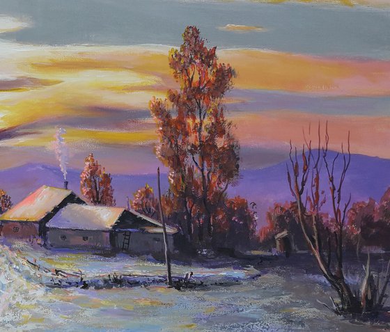 Dusk in Winter Village