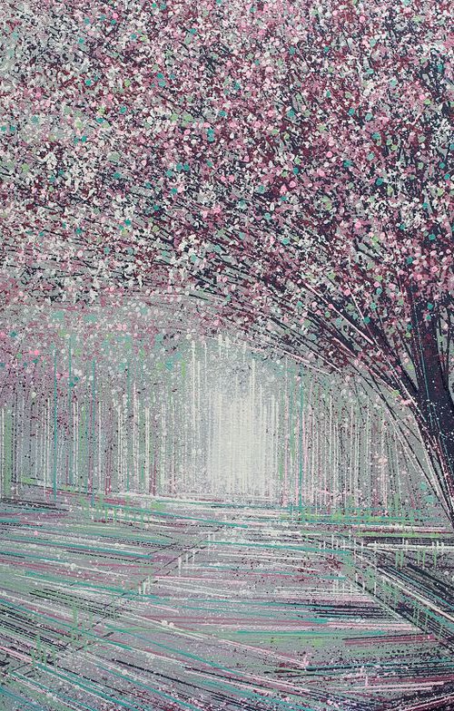 Cherry Blossom Trees In Evening Light by Marc Todd