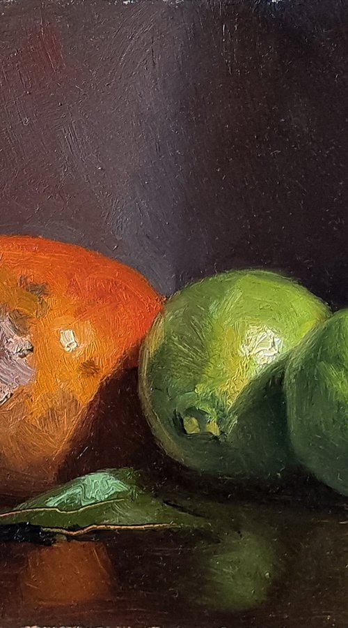 Kaki et Citrons Verts by Pascal Giroud
