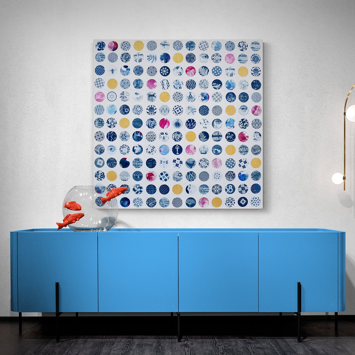 Portrait Collage By Manel Villalonga, 35 X 35", 79 Memories Xl, Original Artwork