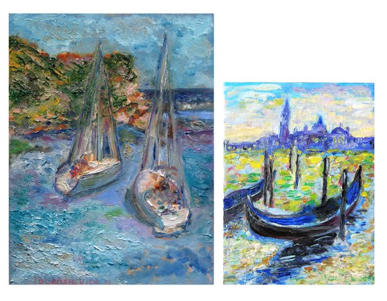 Night Boats in Venice