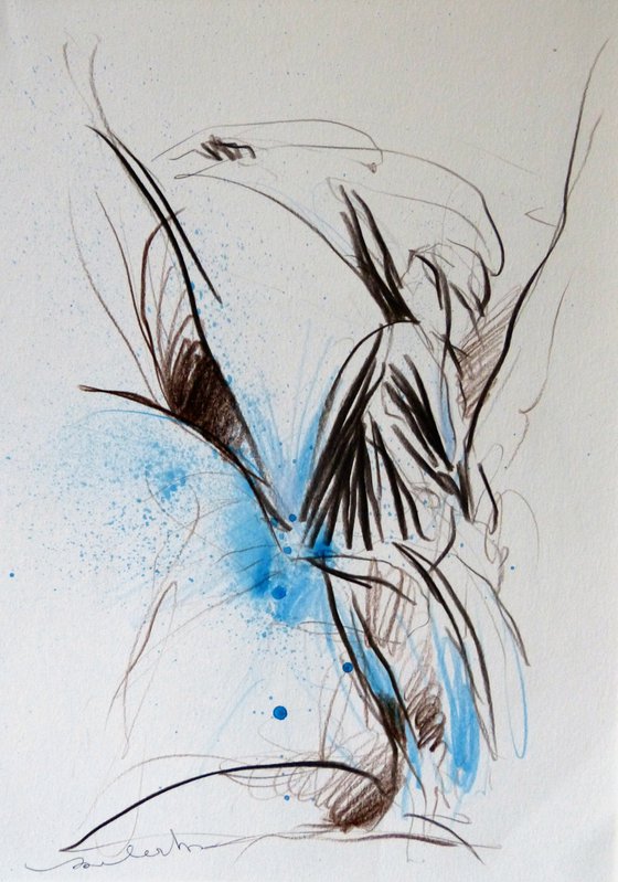 Expressive sketch 2, pencil on paper 29x21 cm