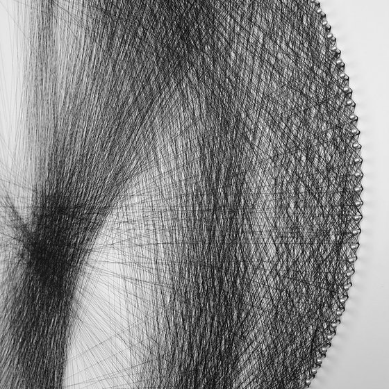 Tangible Nudity - woman's sensuality literally transmitted via circular string art