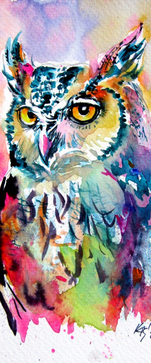 Majestic colorful owl by Kovács Anna Brigitta