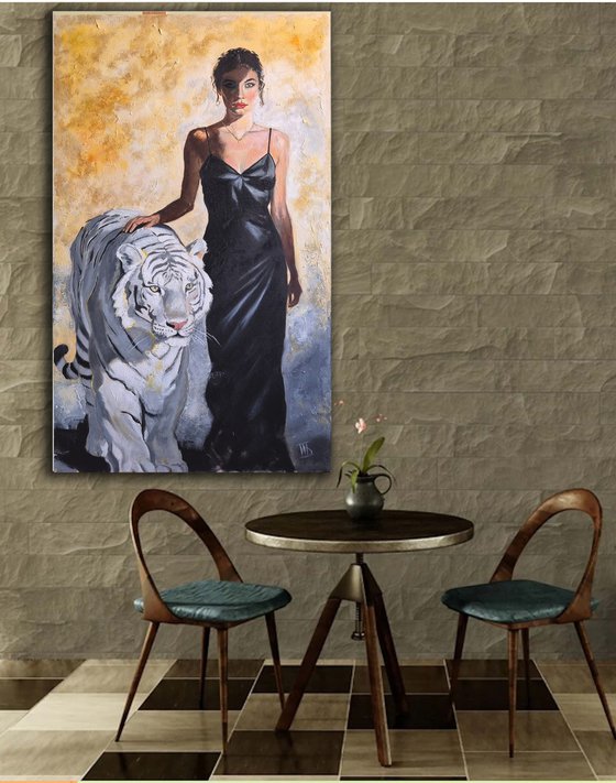 White Tiger, Black Dress