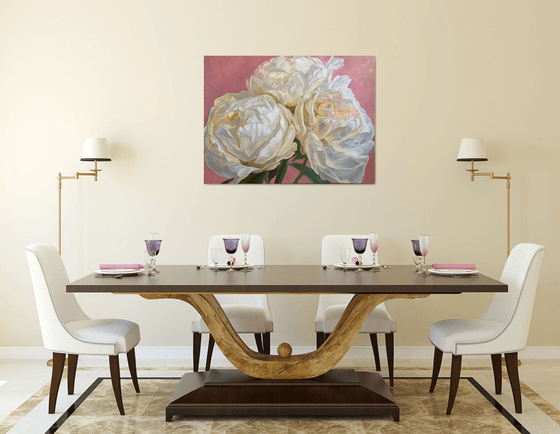 White peonies