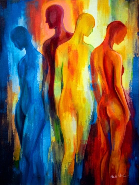 "Gathered Light" - Abstract Figures