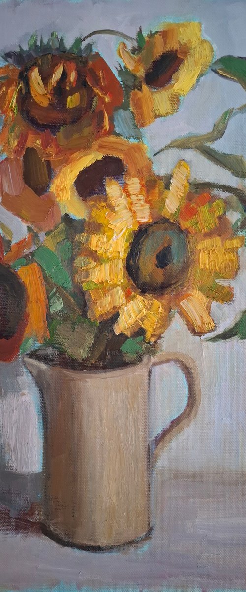 Still-life "Sunflowers #3" by Olena Kolotova