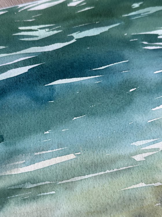 Calm Under Transparent Waves