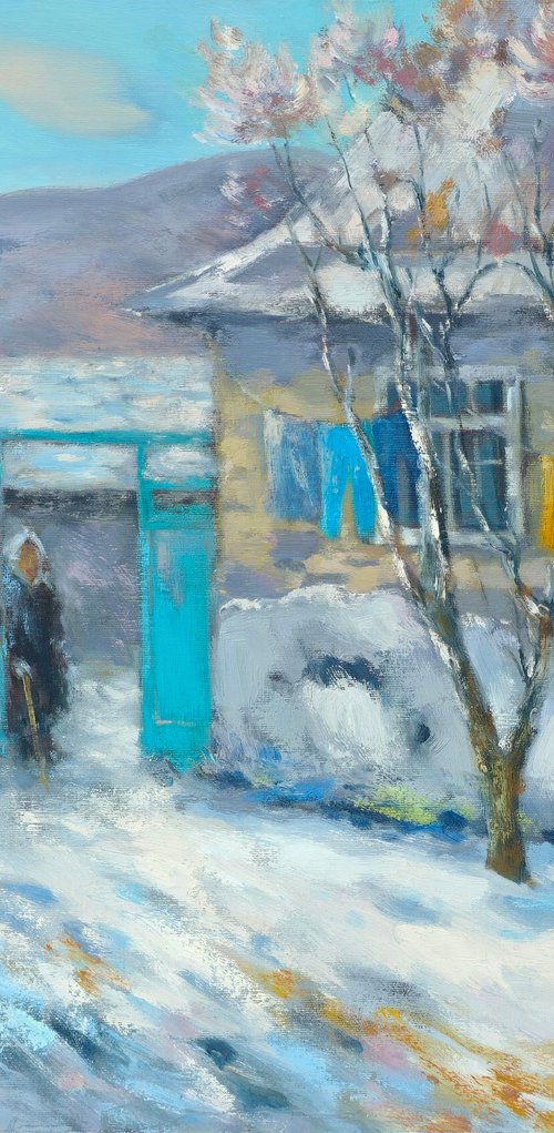 Winter in the vilagե One of kind by Hrachya Hakobyan