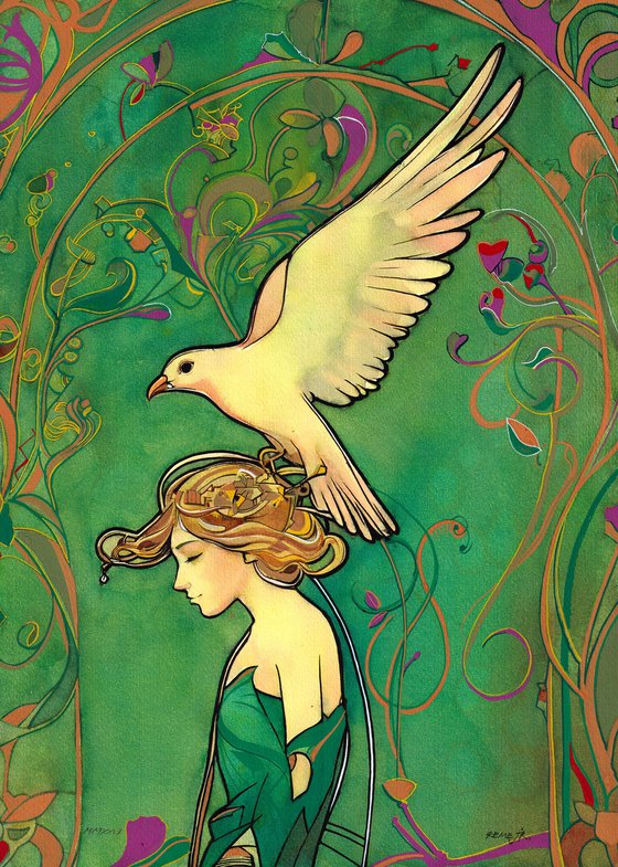 Girl with Bird