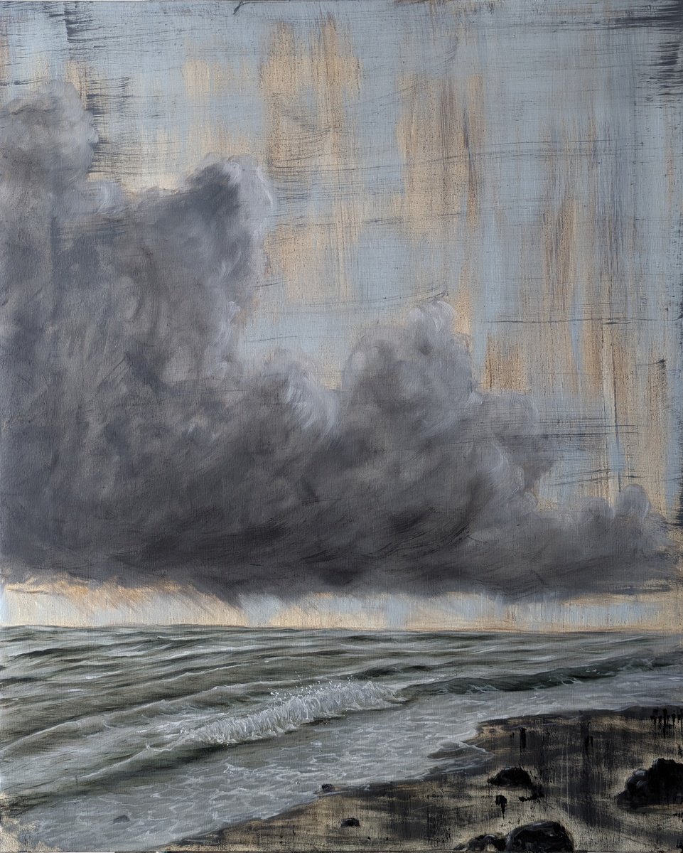 Impressionistic Landscape Oil Painting By Sophie Adair, 31 X 39", Awaken, Original Artwork