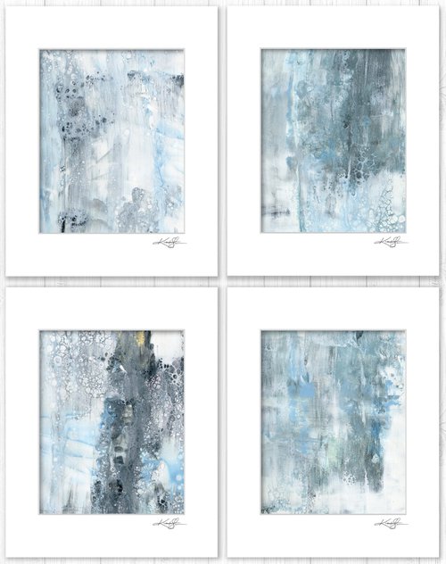 Song Of The Journey Collection 19 - 4 Abstract Paintings in mats by Kathy Morton Stanion by Kathy Morton Stanion