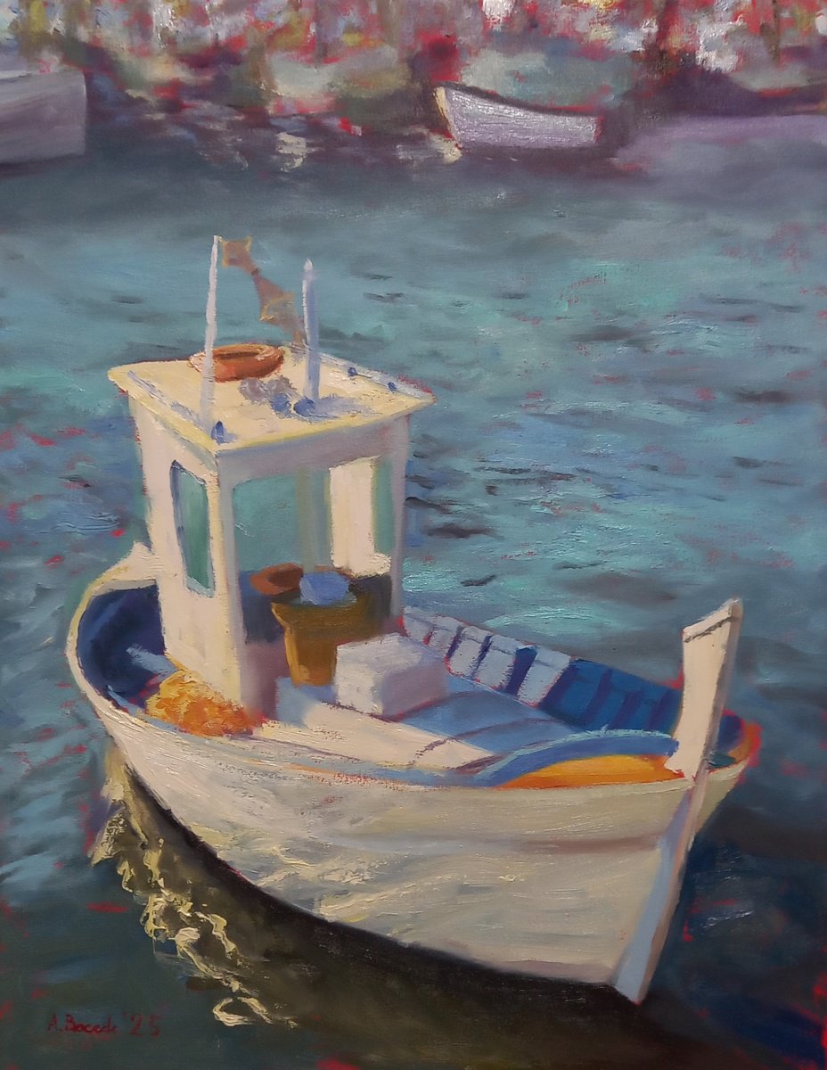 Santa Teresa Di Gallura Port By Andrea Bocedi, 16 X 20, Artwork For Sale On Artfinder