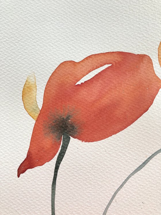 Dance of two. Floral shades.