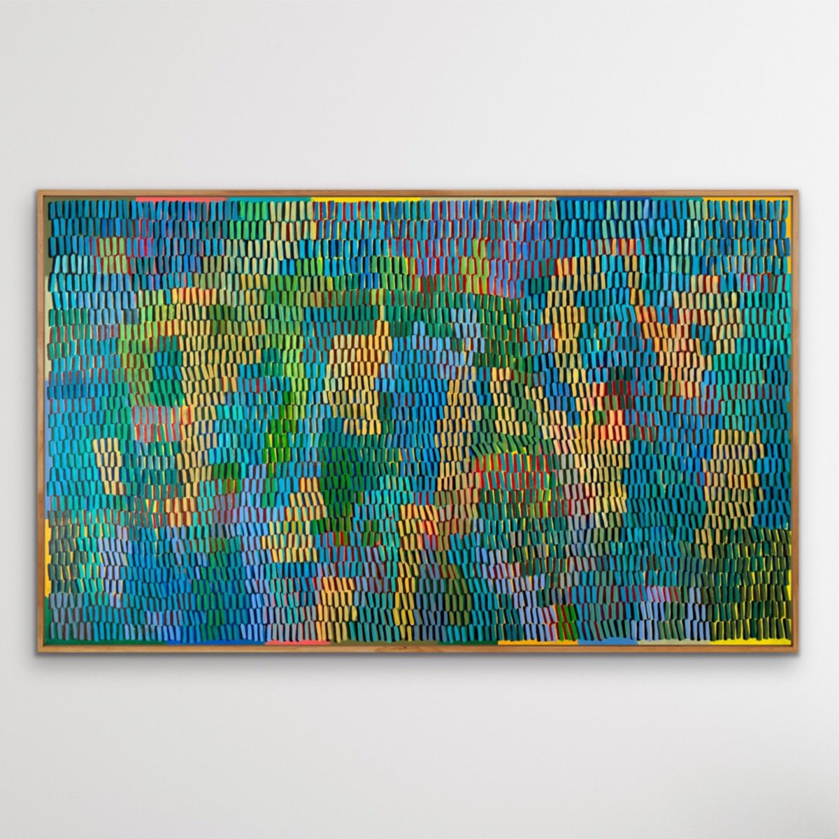 Expressive Abstract Acrylic Painting By Ketki Fadnis, 60 X 36", Interconnected, Original Artwork