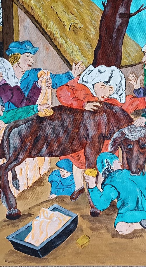 Washing the Donkey by Corinne Hamer