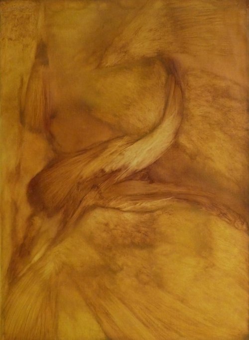 The Flight, oil on canvas, 83x60 cm by Frederic Belaubre