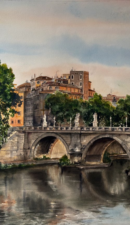 Sant Angelo Bridge by Irina Kurganskaya