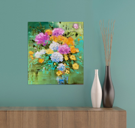 Abstract flowers bouquet