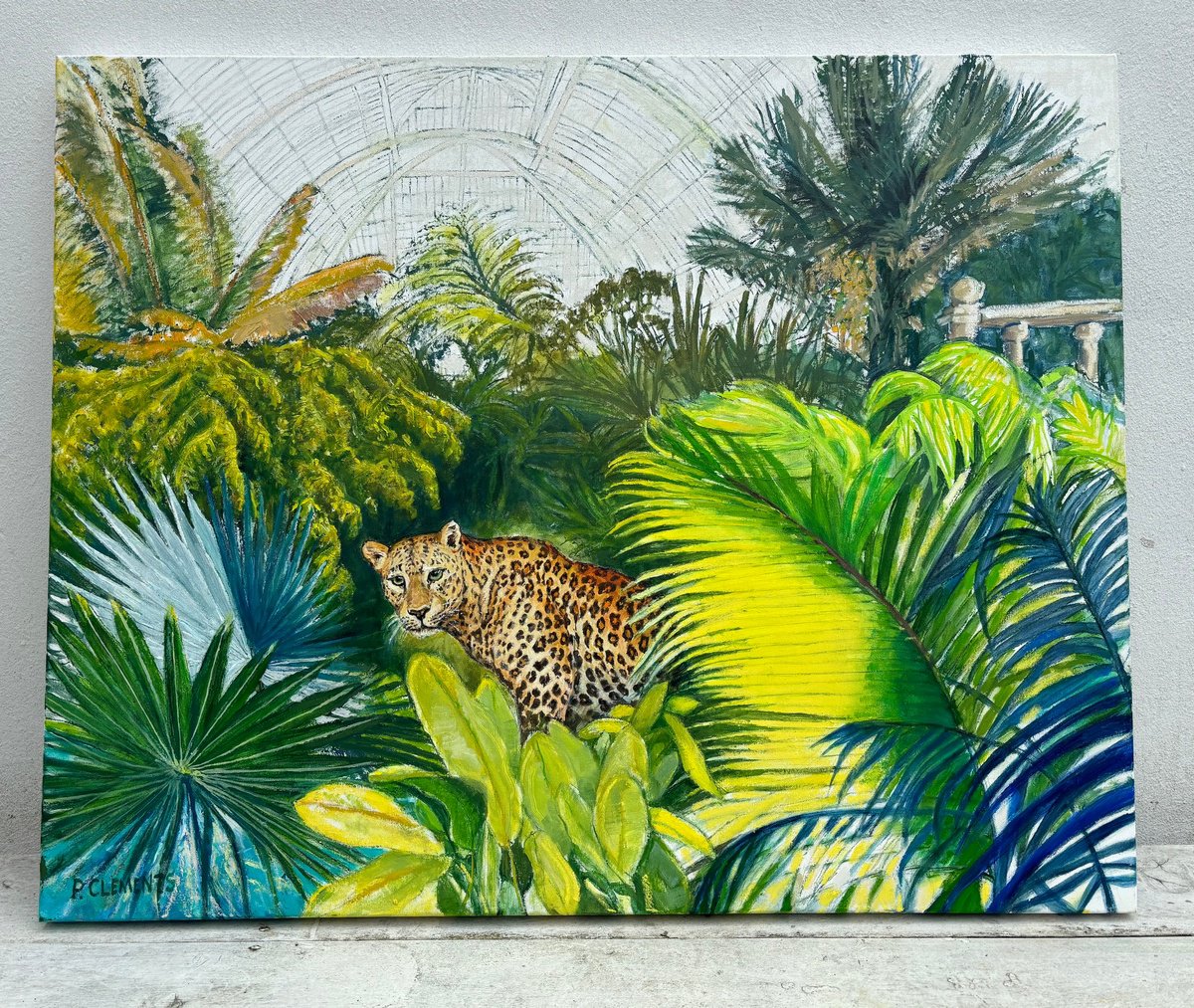 The Leopard At Kew Gardens By Patricia Clements, 39 X 31, Artwork For Sale On Artfinder