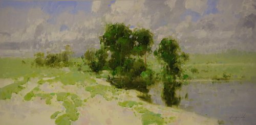 Sunny Day Handmade oil painting One of a kind Large Size by Vahe Yeremyan