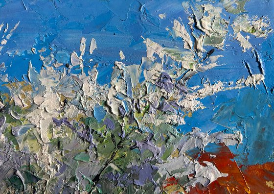 Flowering Tree and Chickens