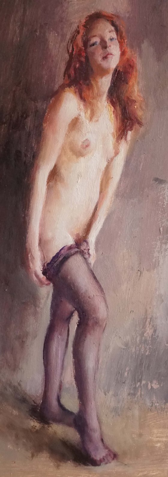 Violette with stockings