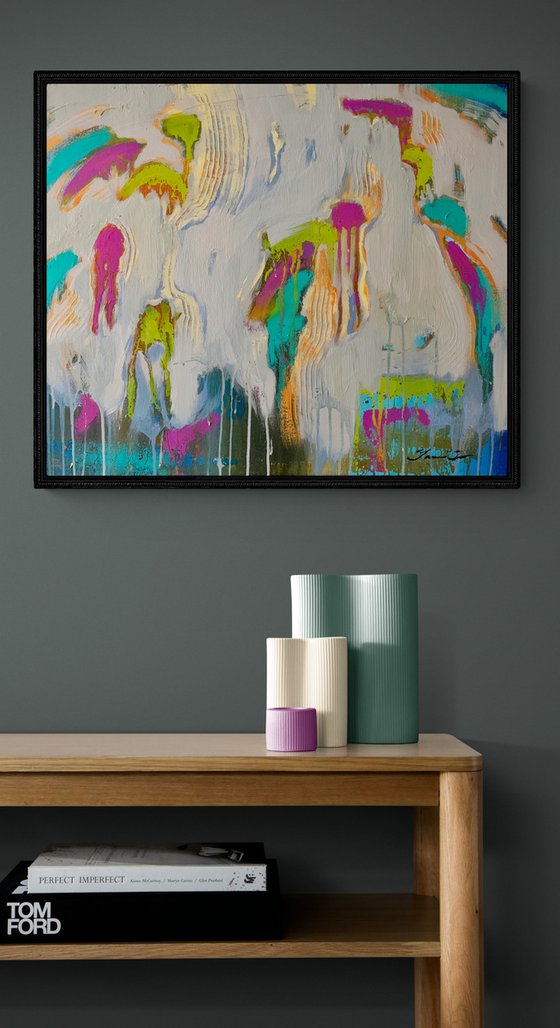 Bright abstract painting - "Spring abstract" - Abstraction - Spray paint abstract - Street art