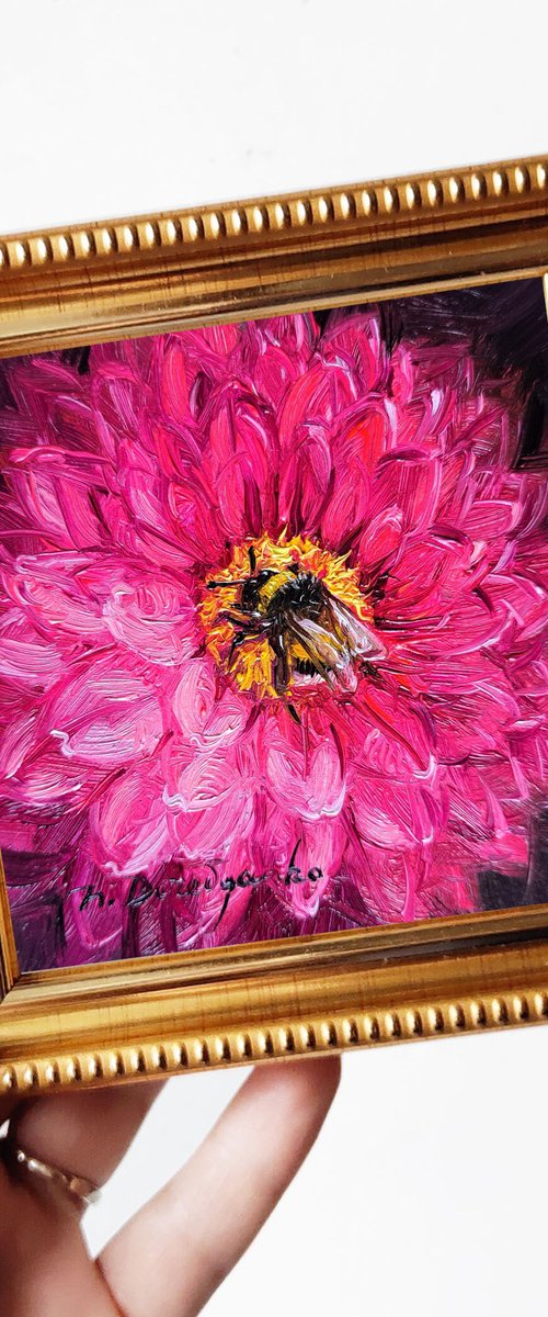 Bumblebee on flower by Nataly Derevyanko