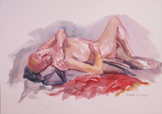 Reclining male nude