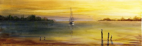 Sail. Acrylic painting 60cm...