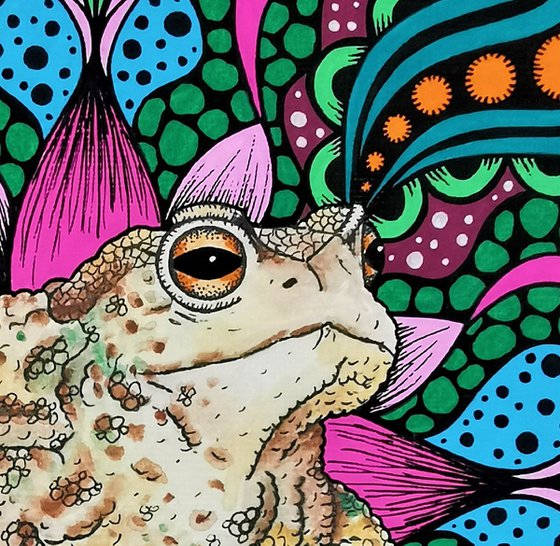 Psychedelic Toad - 21x21cm