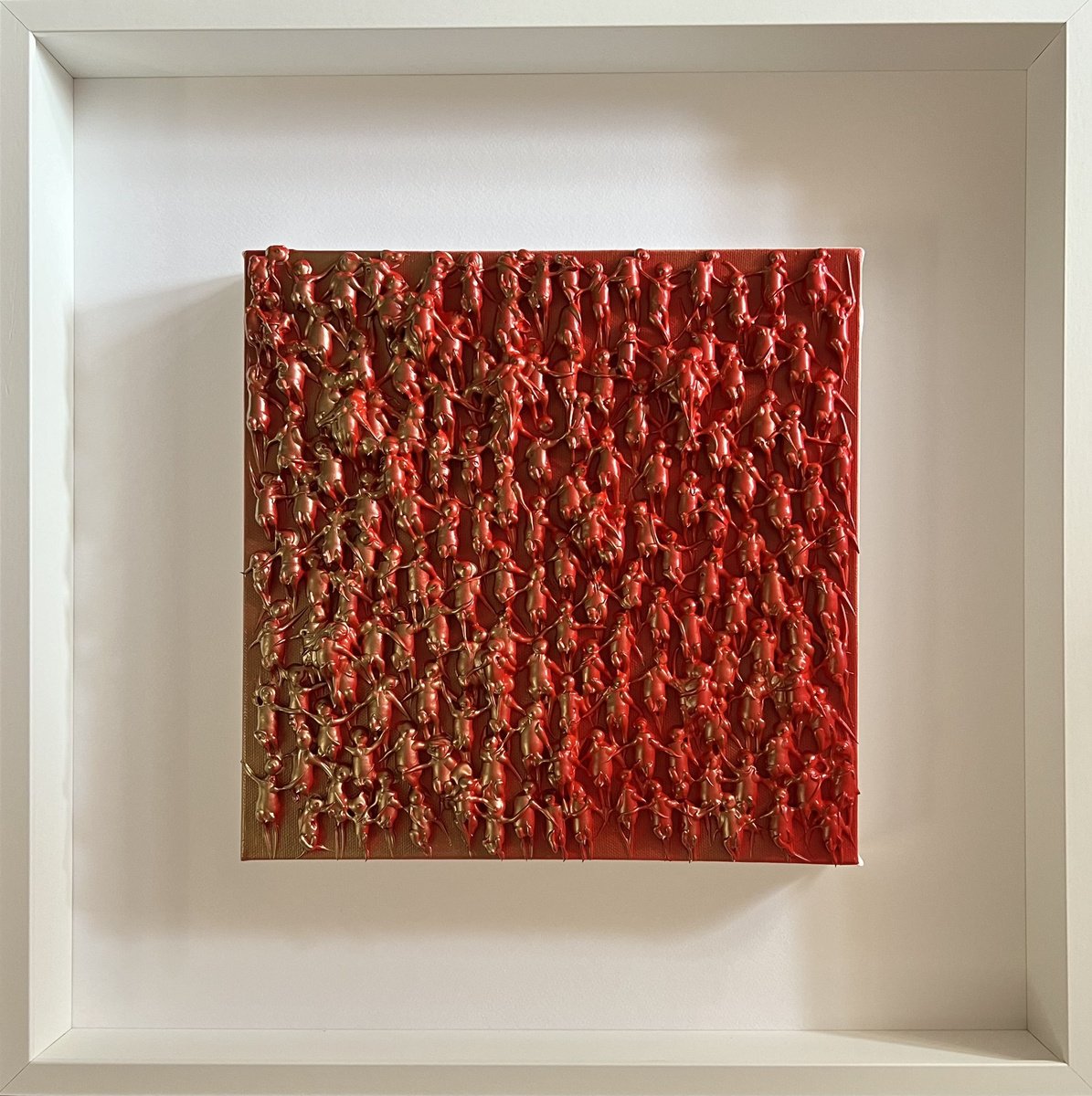 Abstract Portrait Acrylic Painting By Eka Peradze, 22 X 22, Freedom People Eka Peradze Art, Original Artwork