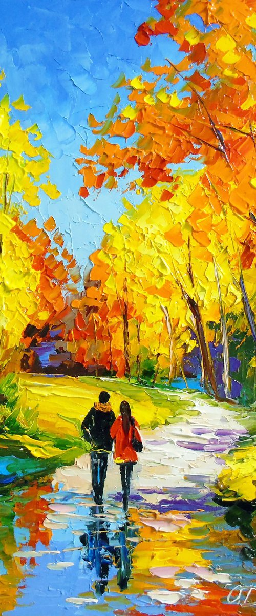Autumn Stroll in a Vibrant Forest by Olha Darchuk