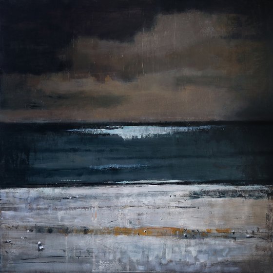 Night Ocean 30x30 inch 76x76cm by Bo Kravchenko