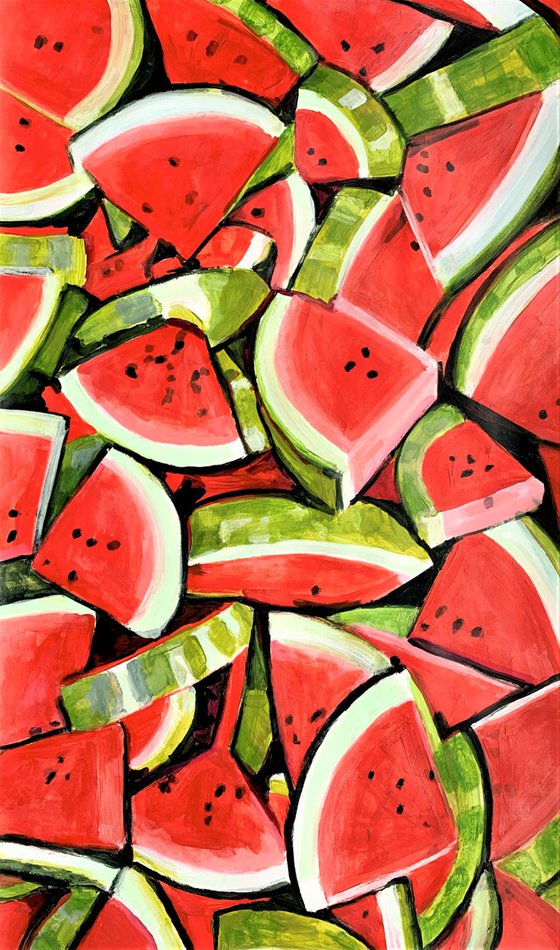 Watermelons / 94 X 55.5 cm
