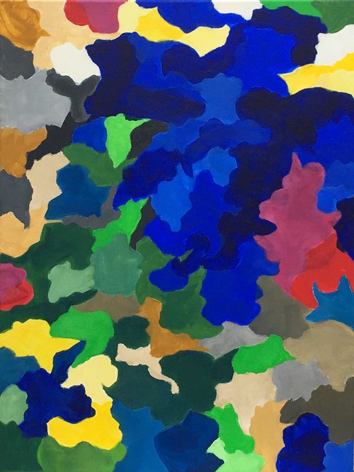 Gespräch der Farben - V - Discussion of colours - V - 2021 by Hanni Smigaj